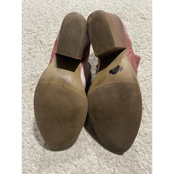 Steve Madden Pink Velvet Ankle Booties - Picture 5 of 11